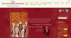 Desktop Screenshot of bostoncamerata.org